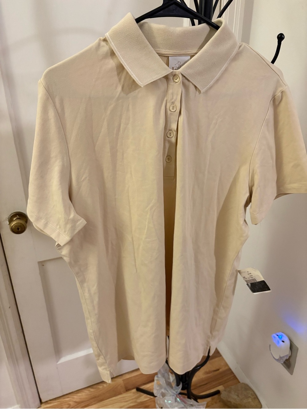 Men's Cream Polo Golf Shirt NWT